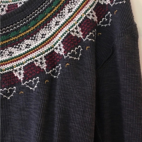 Free People “Fairisle Thermal Top” size large - Picture 4 of 5
